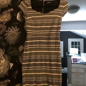 Black and White stripped Express dress